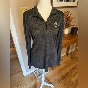 Black/gray quarter Zip-Up pullover! very light weight.